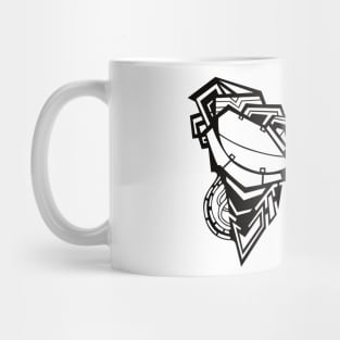 Close Eye Robot black version Mug